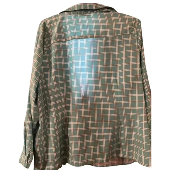 REBECCA MALONE 3X TEAL BUTTON DOWN SHIRT - Picture 3 of 6